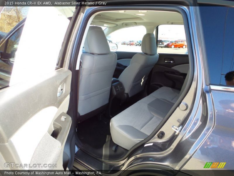 Alabaster Silver Metallic / Gray 2015 Honda CR-V EX AWD