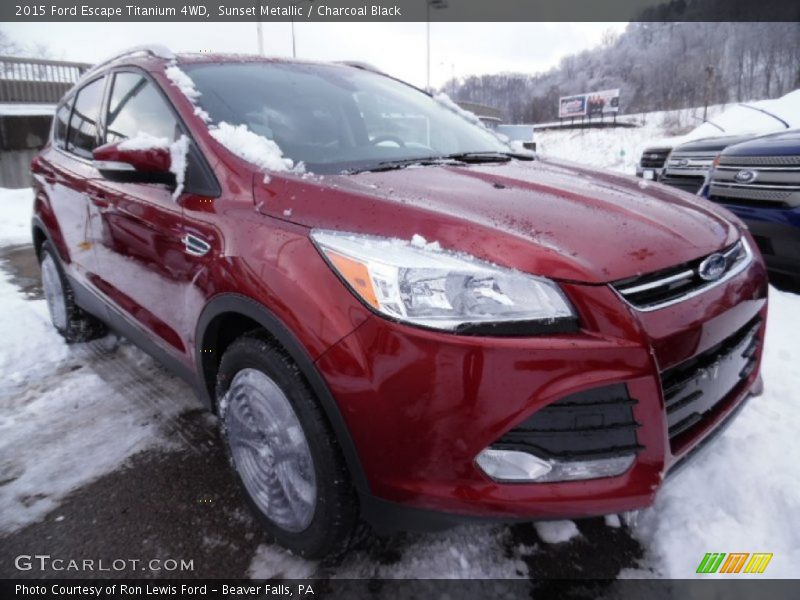 Sunset Metallic / Charcoal Black 2015 Ford Escape Titanium 4WD