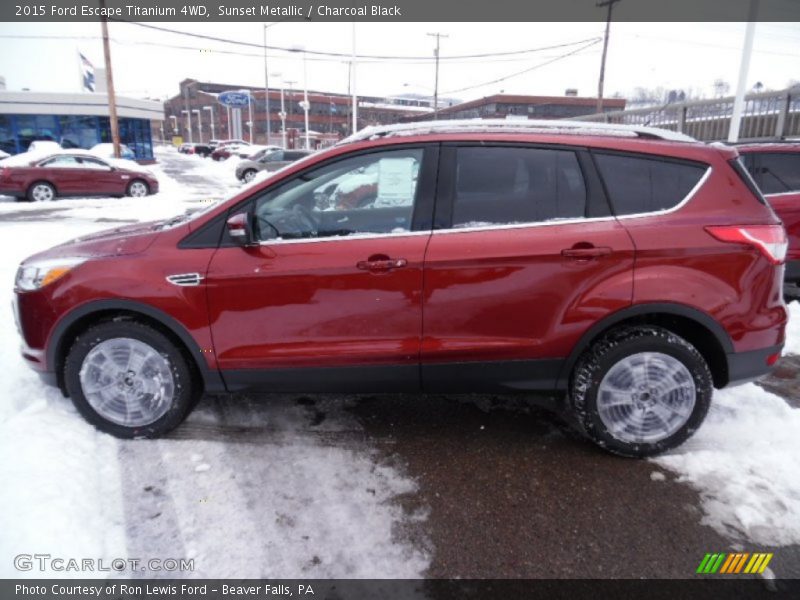 Sunset Metallic / Charcoal Black 2015 Ford Escape Titanium 4WD