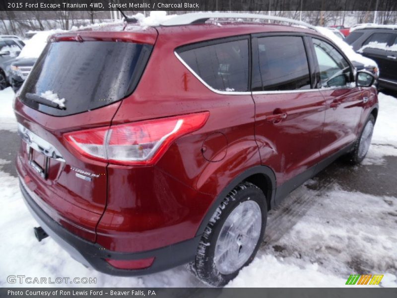 Sunset Metallic / Charcoal Black 2015 Ford Escape Titanium 4WD