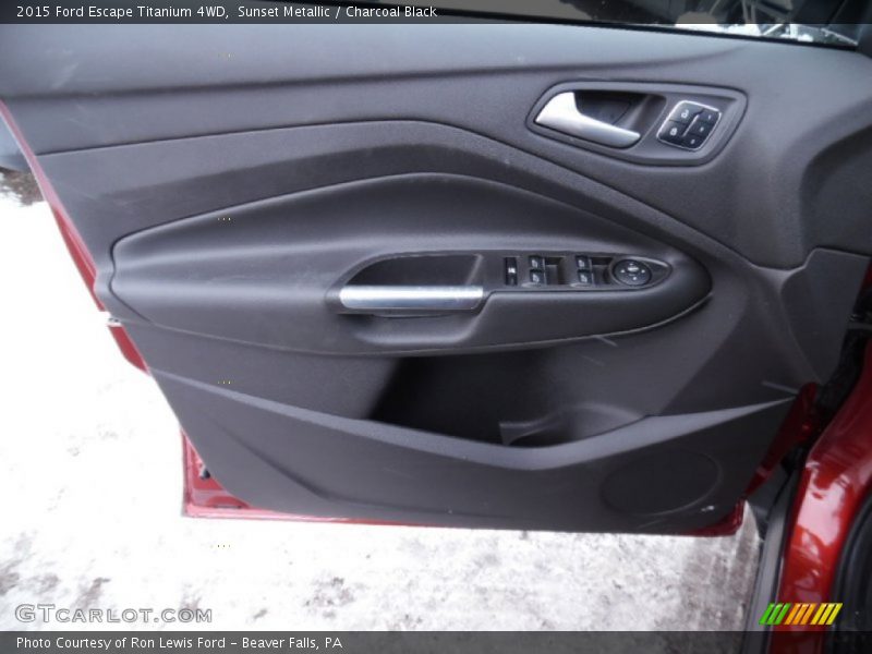 Sunset Metallic / Charcoal Black 2015 Ford Escape Titanium 4WD