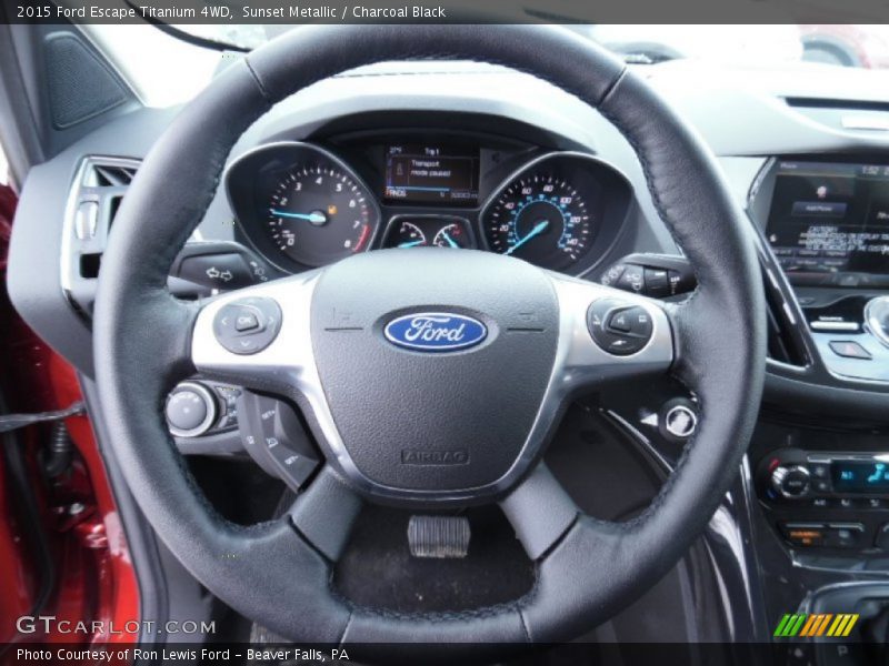Sunset Metallic / Charcoal Black 2015 Ford Escape Titanium 4WD