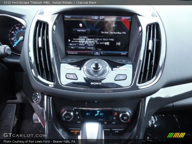 Sunset Metallic / Charcoal Black 2015 Ford Escape Titanium 4WD