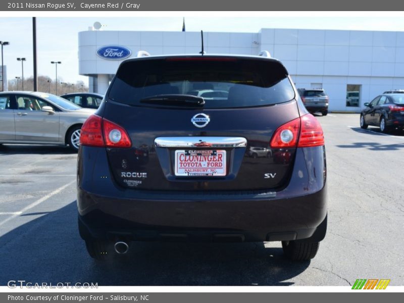 Cayenne Red / Gray 2011 Nissan Rogue SV