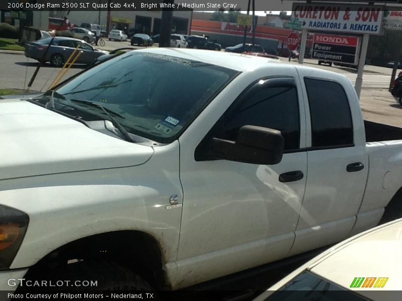 Bright White / Medium Slate Gray 2006 Dodge Ram 2500 SLT Quad Cab 4x4