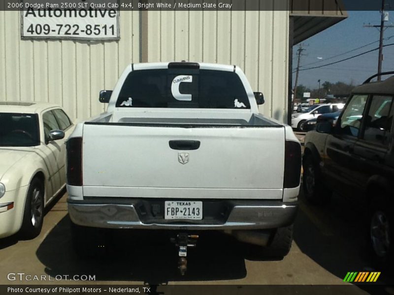 Bright White / Medium Slate Gray 2006 Dodge Ram 2500 SLT Quad Cab 4x4