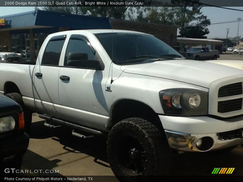 Bright White / Medium Slate Gray 2006 Dodge Ram 2500 SLT Quad Cab 4x4