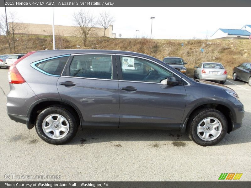 Alabaster Silver Metallic / Gray 2015 Honda CR-V LX AWD