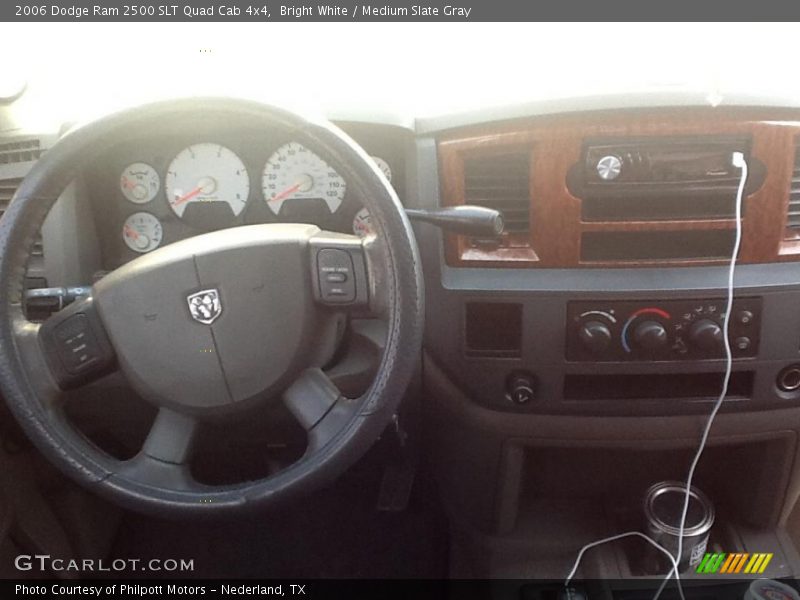 Bright White / Medium Slate Gray 2006 Dodge Ram 2500 SLT Quad Cab 4x4