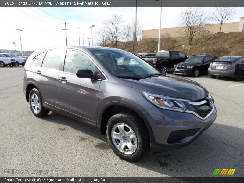 Alabaster Silver Metallic / Gray 2015 Honda CR-V LX AWD