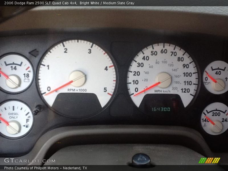 Bright White / Medium Slate Gray 2006 Dodge Ram 2500 SLT Quad Cab 4x4