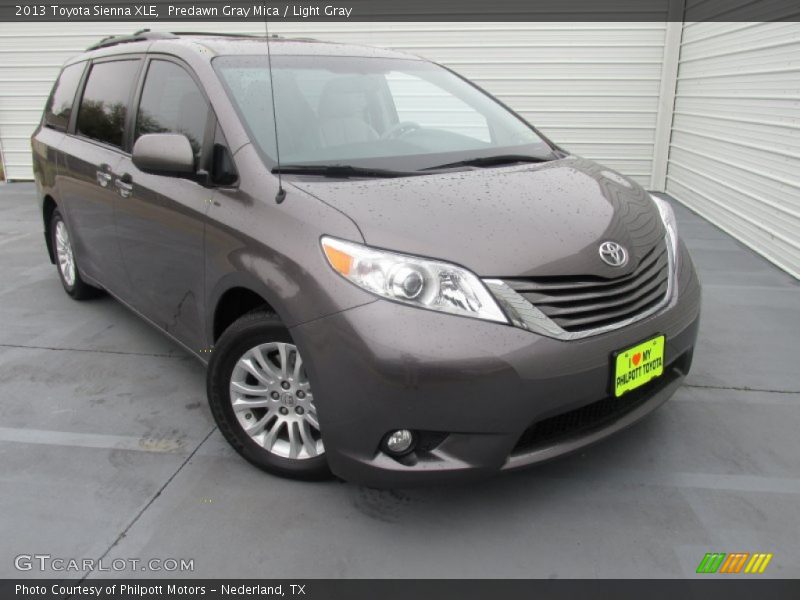 Predawn Gray Mica / Light Gray 2013 Toyota Sienna XLE
