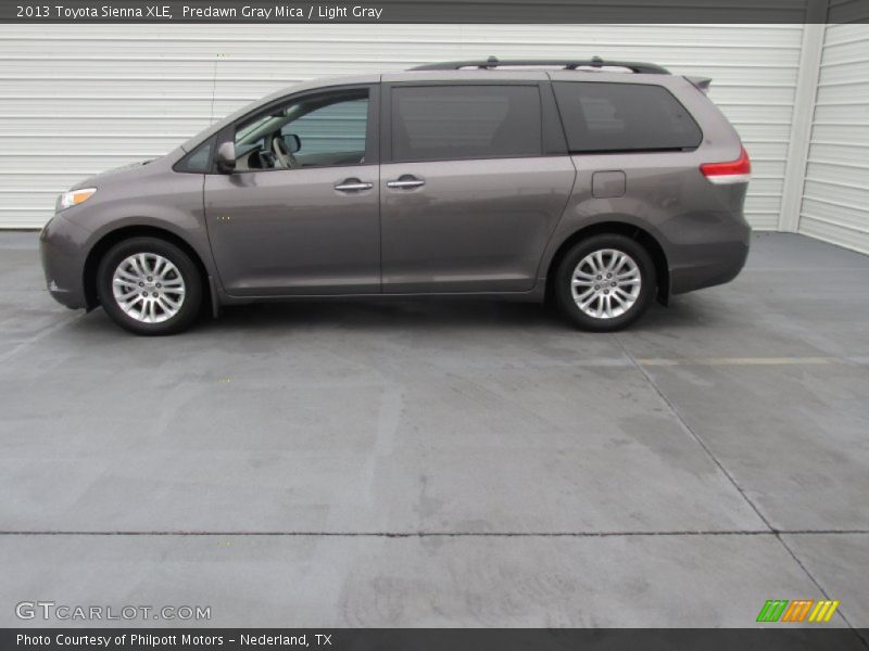 Predawn Gray Mica / Light Gray 2013 Toyota Sienna XLE