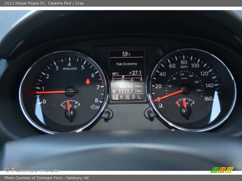 Cayenne Red / Gray 2011 Nissan Rogue SV