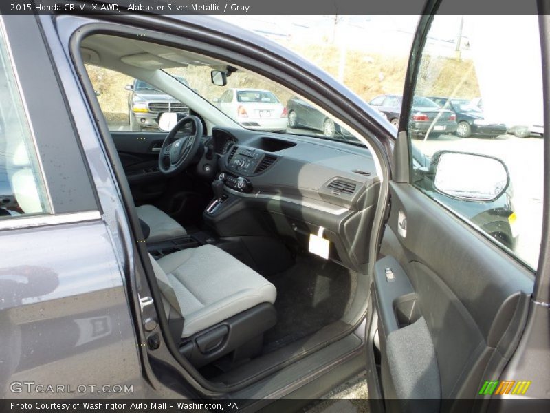 Alabaster Silver Metallic / Gray 2015 Honda CR-V LX AWD