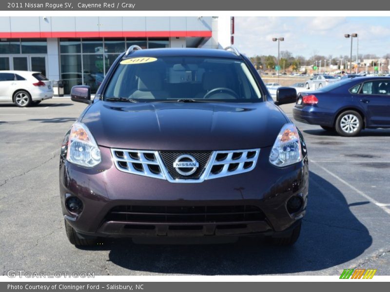 Cayenne Red / Gray 2011 Nissan Rogue SV