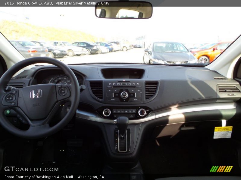 Alabaster Silver Metallic / Gray 2015 Honda CR-V LX AWD