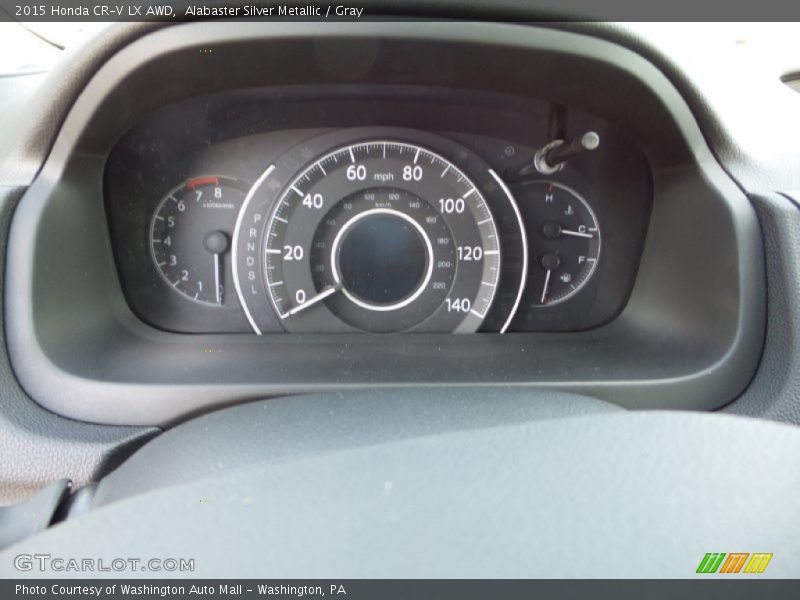 Alabaster Silver Metallic / Gray 2015 Honda CR-V LX AWD