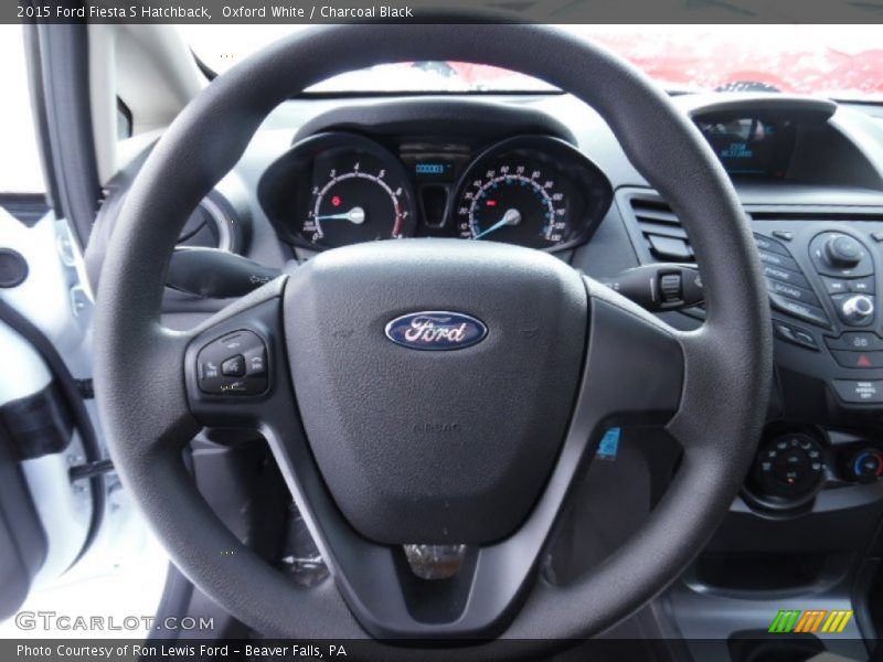 Oxford White / Charcoal Black 2015 Ford Fiesta S Hatchback