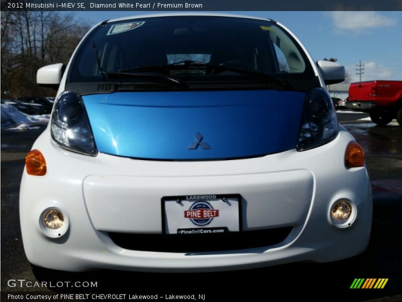 Diamond White Pearl / Premium Brown 2012 Mitsubishi i-MiEV SE