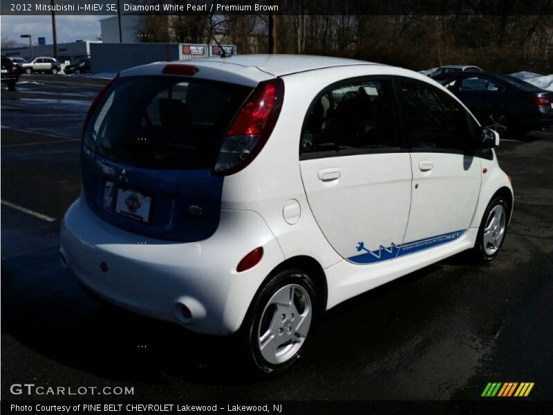 Diamond White Pearl / Premium Brown 2012 Mitsubishi i-MiEV SE