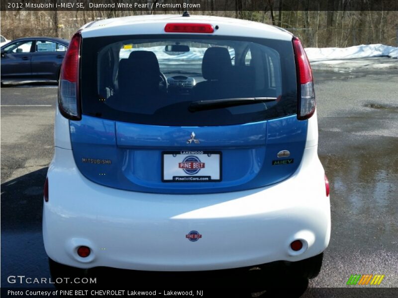 Diamond White Pearl / Premium Brown 2012 Mitsubishi i-MiEV SE