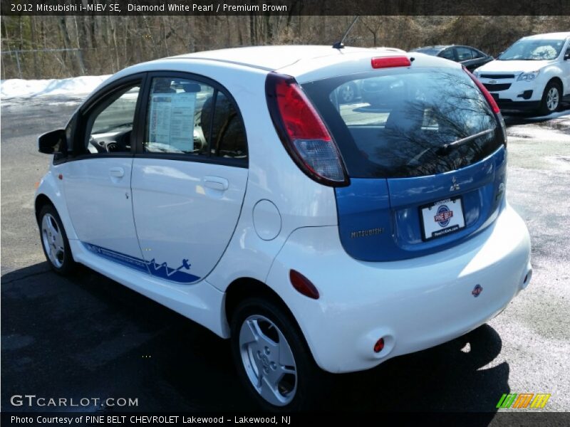 Diamond White Pearl / Premium Brown 2012 Mitsubishi i-MiEV SE