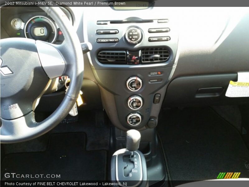 Diamond White Pearl / Premium Brown 2012 Mitsubishi i-MiEV SE