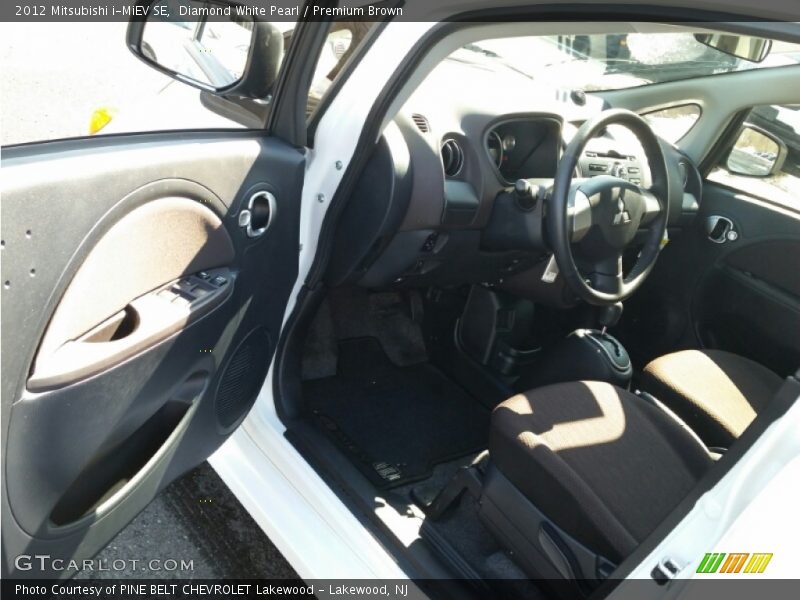 Diamond White Pearl / Premium Brown 2012 Mitsubishi i-MiEV SE