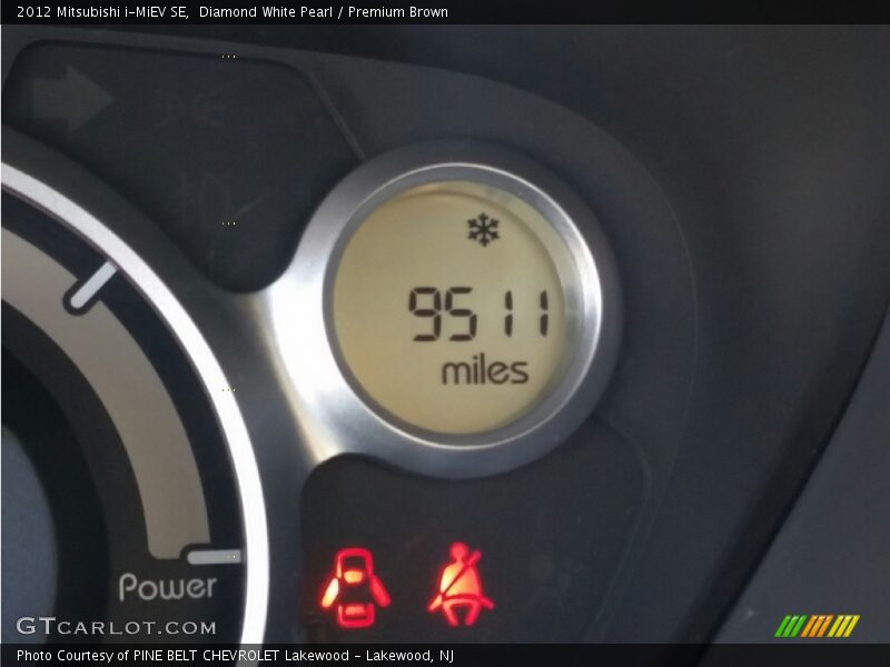 Diamond White Pearl / Premium Brown 2012 Mitsubishi i-MiEV SE