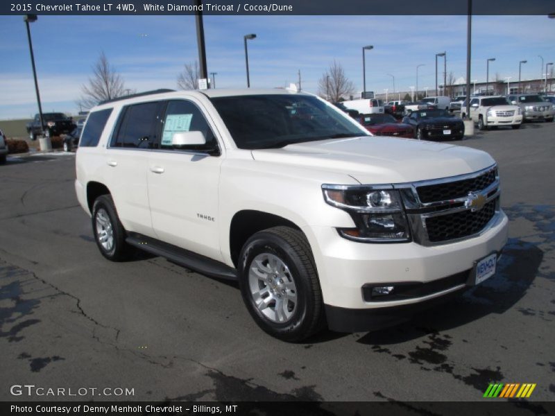White Diamond Tricoat / Cocoa/Dune 2015 Chevrolet Tahoe LT 4WD