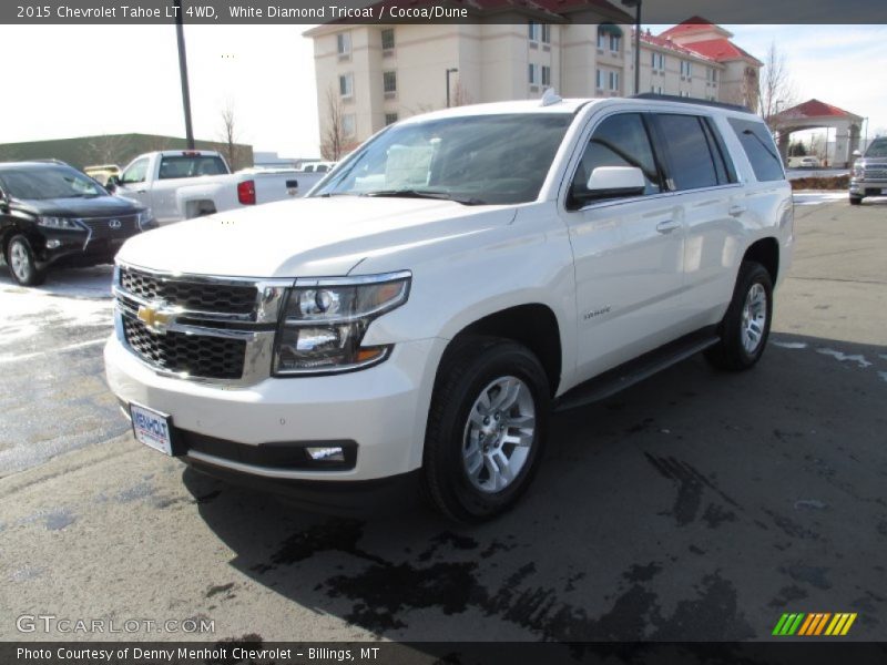 White Diamond Tricoat / Cocoa/Dune 2015 Chevrolet Tahoe LT 4WD