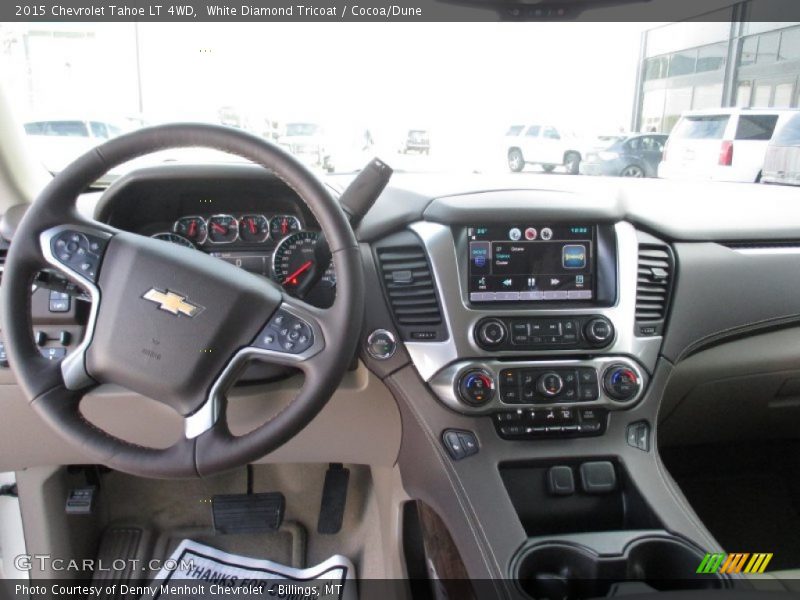 White Diamond Tricoat / Cocoa/Dune 2015 Chevrolet Tahoe LT 4WD