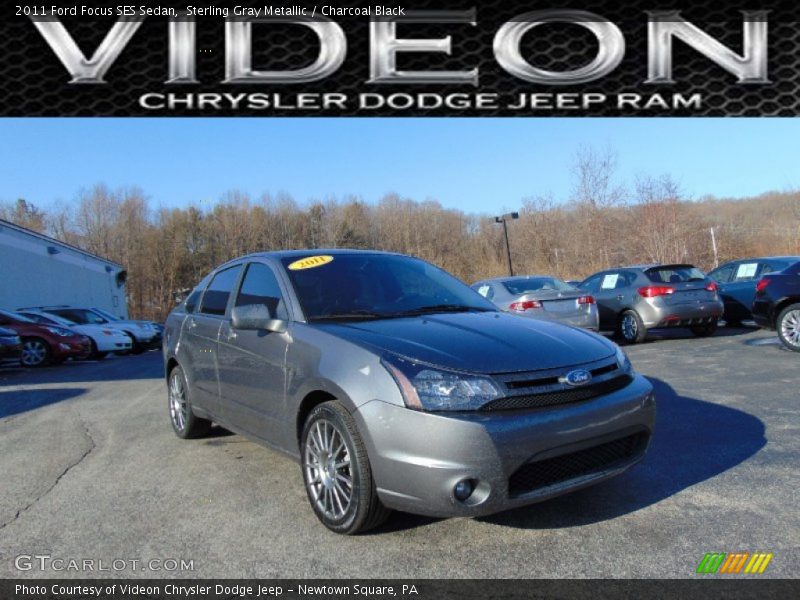 Sterling Gray Metallic / Charcoal Black 2011 Ford Focus SES Sedan