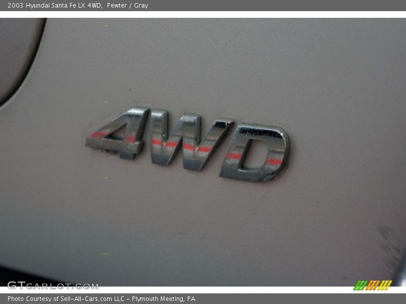 Pewter / Gray 2003 Hyundai Santa Fe LX 4WD