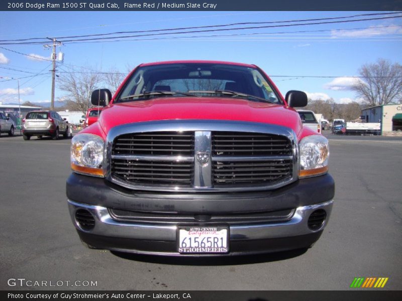 Flame Red / Medium Slate Gray 2006 Dodge Ram 1500 ST Quad Cab