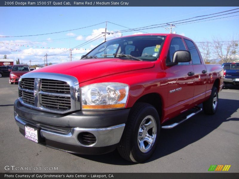 Flame Red / Medium Slate Gray 2006 Dodge Ram 1500 ST Quad Cab