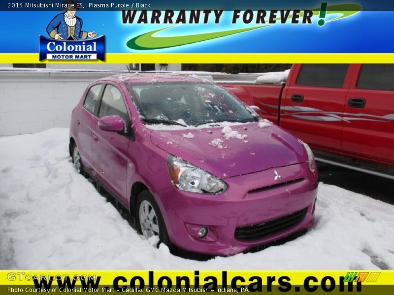 Plasma Purple / Black 2015 Mitsubishi Mirage ES