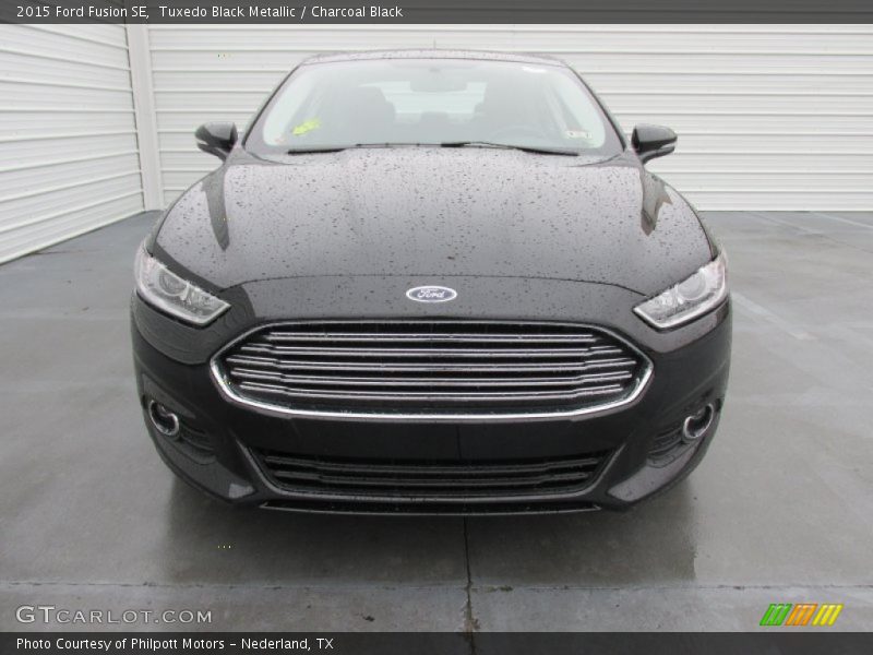Tuxedo Black Metallic / Charcoal Black 2015 Ford Fusion SE