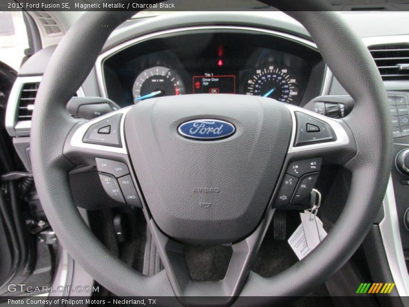 Magnetic Metallic / Charcoal Black 2015 Ford Fusion SE