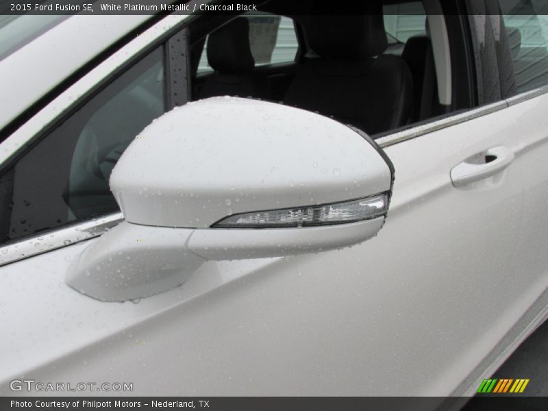 White Platinum Metallic / Charcoal Black 2015 Ford Fusion SE