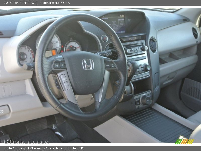 Taffeta White / Gray 2014 Honda Pilot EX-L