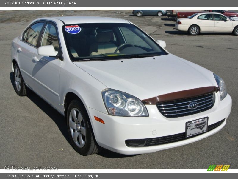 Clear White / Beige 2007 Kia Optima LX