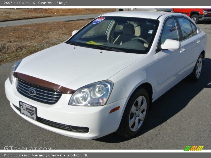 Clear White / Beige 2007 Kia Optima LX