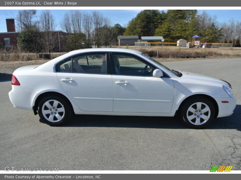 Clear White / Beige 2007 Kia Optima LX