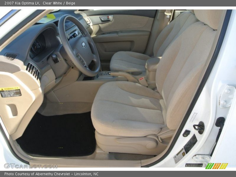Clear White / Beige 2007 Kia Optima LX