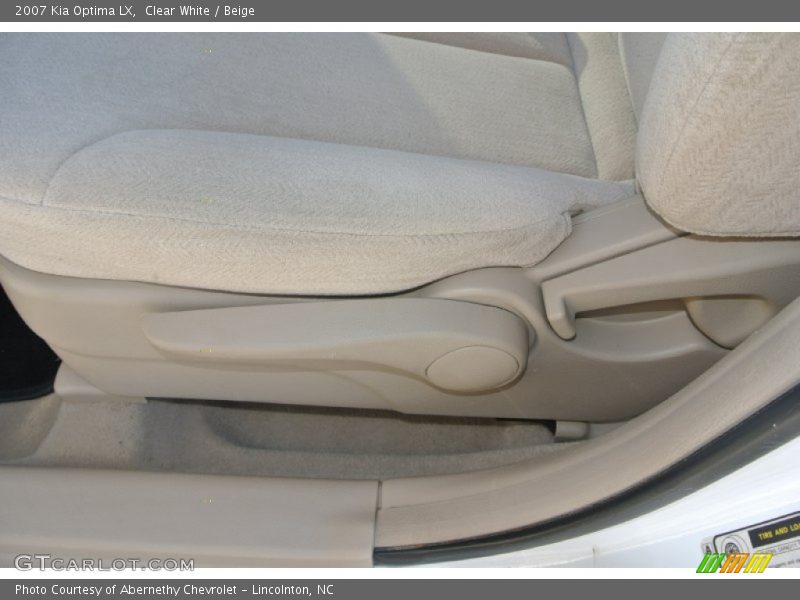 Clear White / Beige 2007 Kia Optima LX