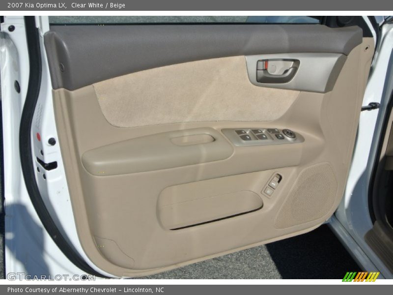 Clear White / Beige 2007 Kia Optima LX