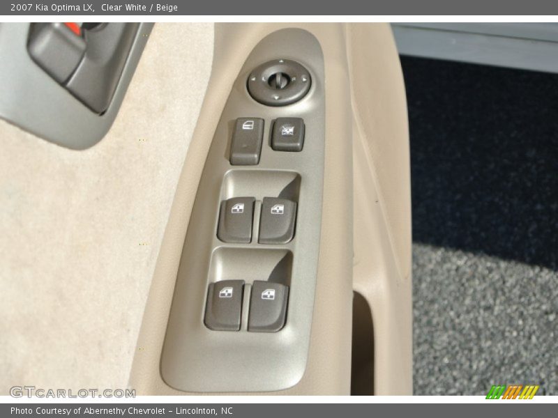 Clear White / Beige 2007 Kia Optima LX