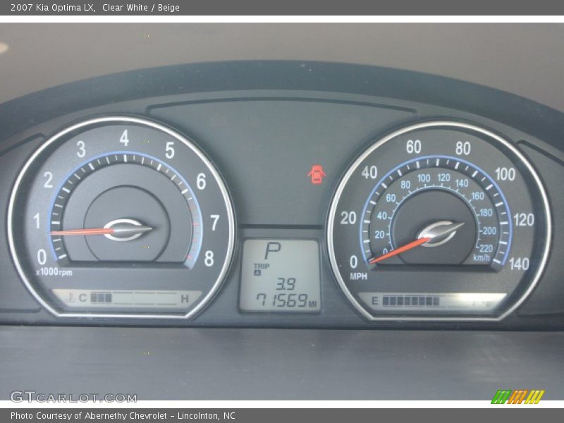 Clear White / Beige 2007 Kia Optima LX